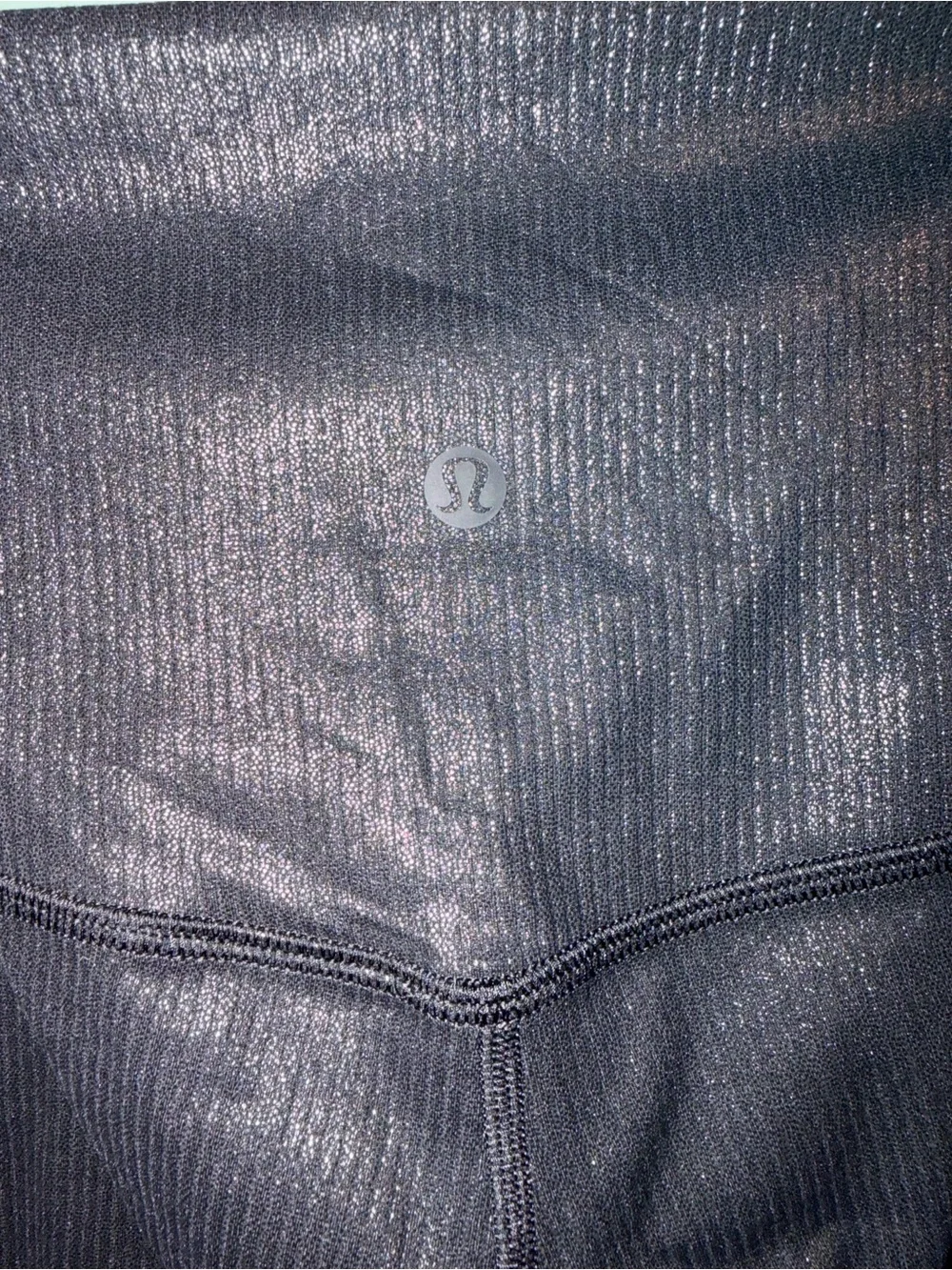 Lululemon Align High-Rise Ribbed Pant 25” Shine Radiate Foil Print Black NWT